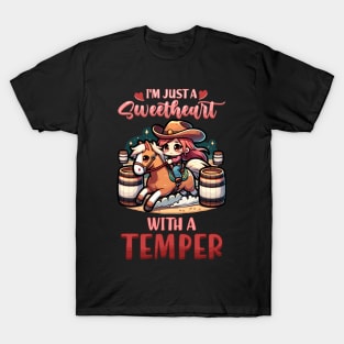 I'm Just A Sweetheart With A Temper I Equestrian T-Shirt